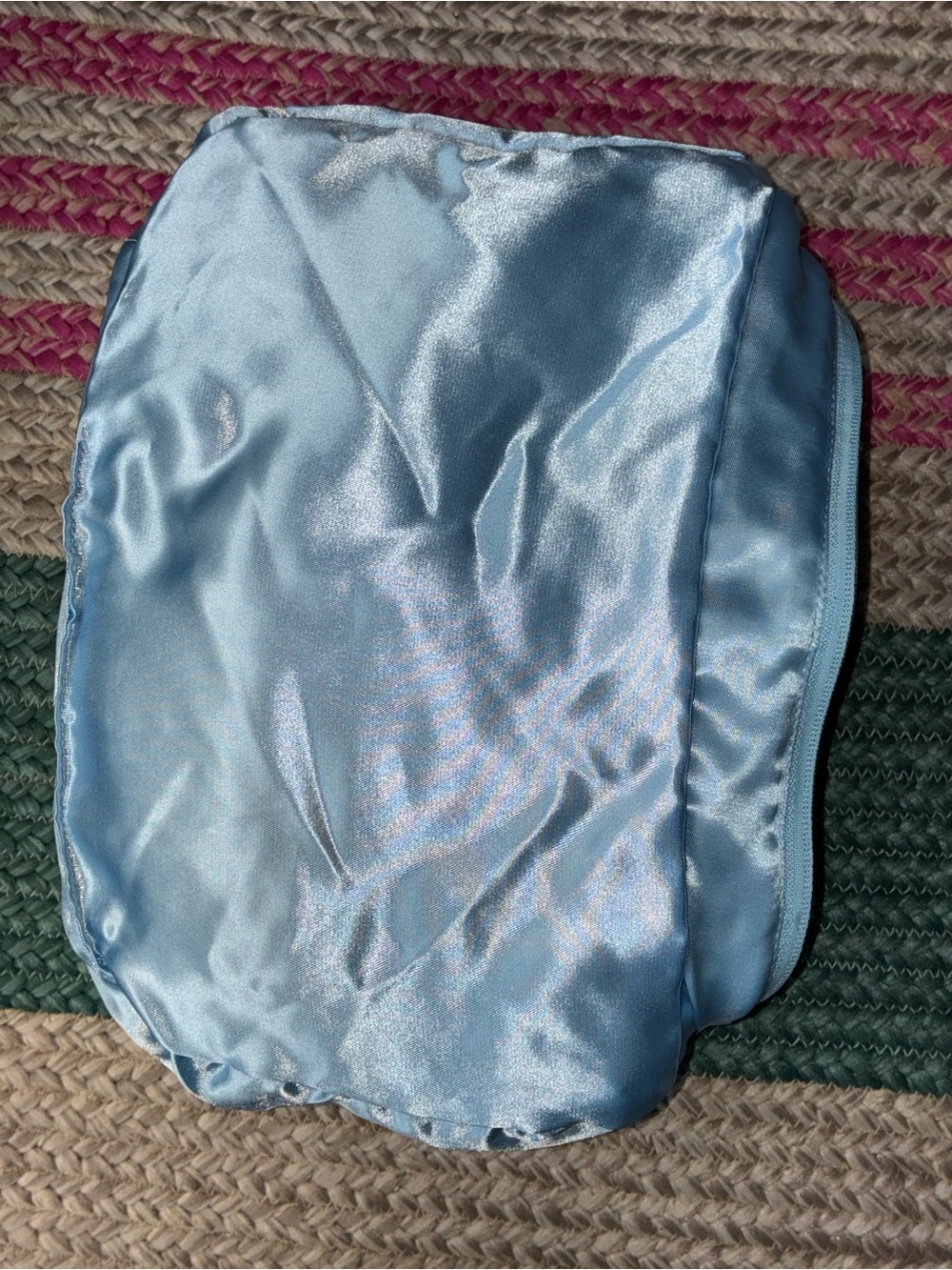 Lolita Jade Frankie Messenger Bag in Sky Blue Faux Fur - EUC - Picture 8 of 11
